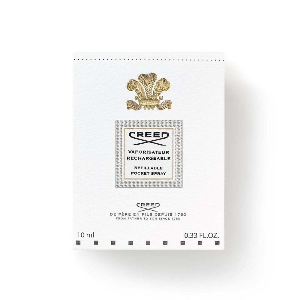 Creed Black With Silver Trim Bolsillo Atomizador caja